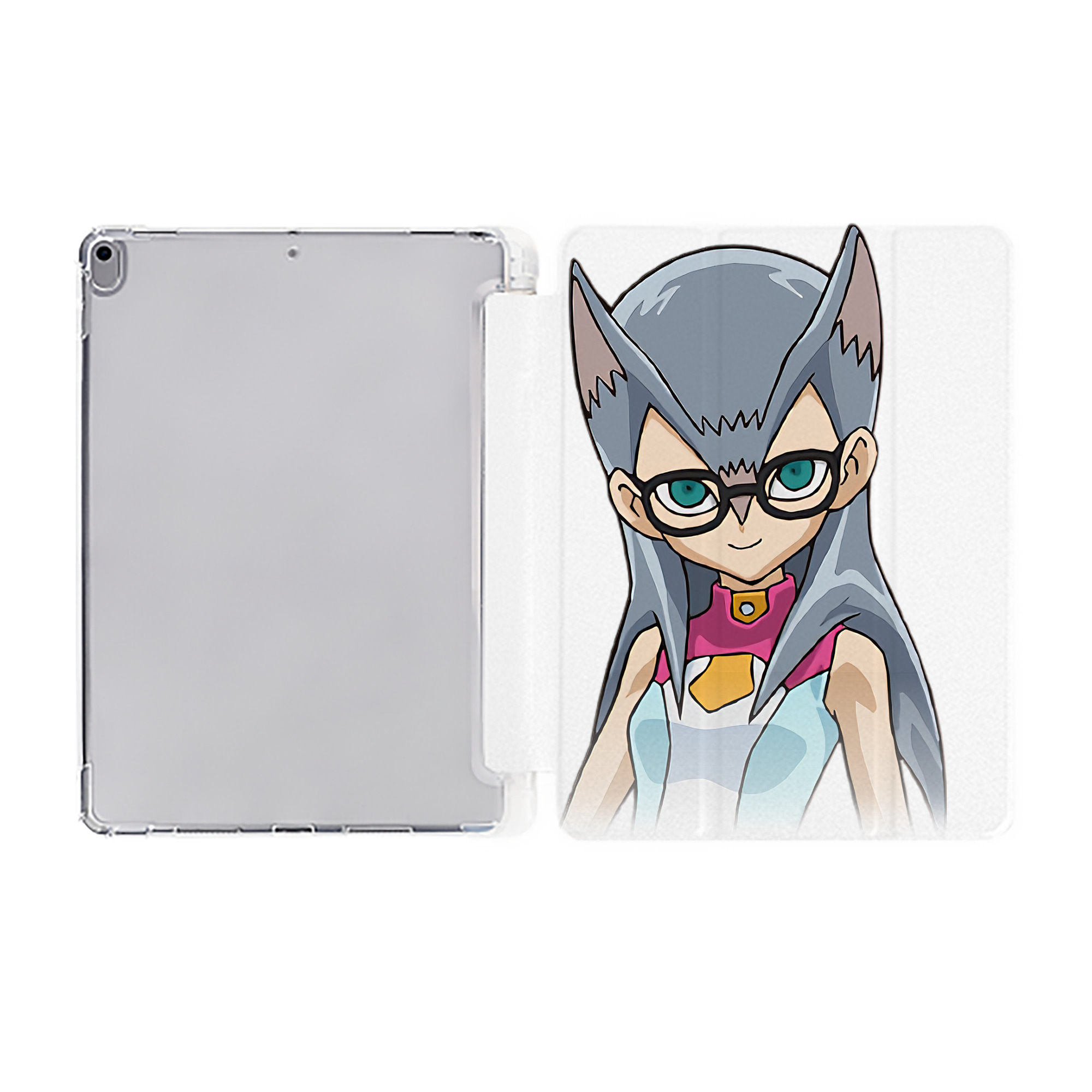 （画像用） 遊☆戯☆王 Yu-Gi-Oh! IPad ケース ペン収納付き 三つ折りスタンド PUレザー×シリコン 対応機種9.5/10.5/10.9インチ